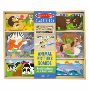 Набор деревянных карточек/картинок "Животные"