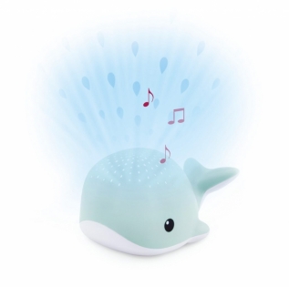 WALLY Кит Ночник-проектор со звуками океана и колыбельными (синий)