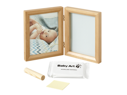 Набор для создания отпечатка ручки и ножки малыша Baby Art Двойная рамка Натуральная